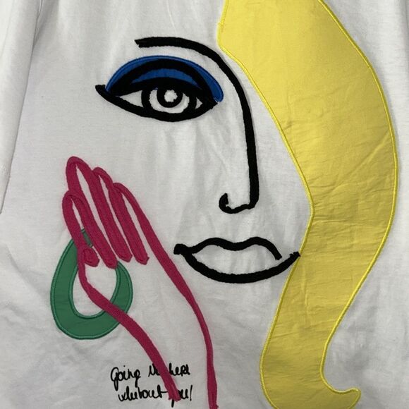 Zara White Embroidery T-shirt(Size Small) - Picture 5 of 7